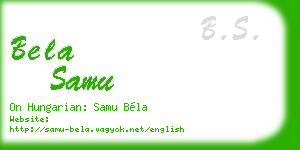 bela samu business card